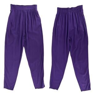 90s purple pleated rayon pants 1990s vintage